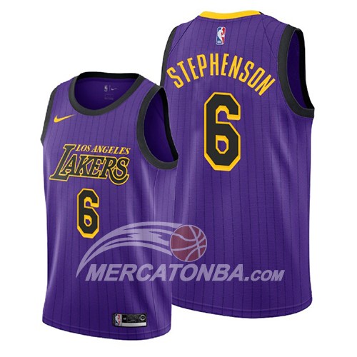 Maglia Los Angeles Lakers Lance Stephenson Ciudad 2019 Viola